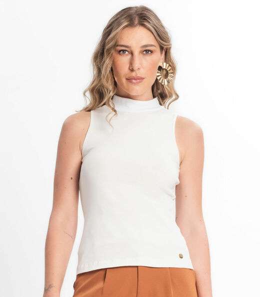 Regata Feminina Gola Alta Endless Bege