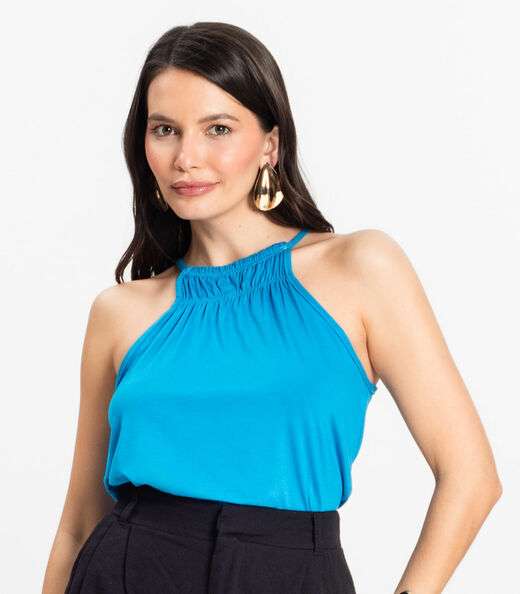 Blusa Feminina de Alça Infinita Cor Azul