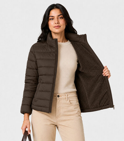Image_Jaqueta Puffer Feminina Peluciada Sea Surf Marrom