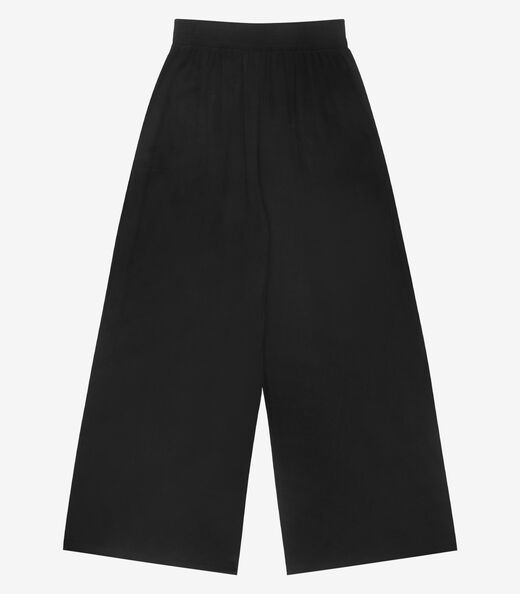 Calça Pantalona Feminina Visco Maquinetada Rovitex Preto