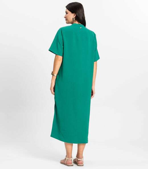 Vestido Feminino Midi em Twill Cey Rovitex Verde