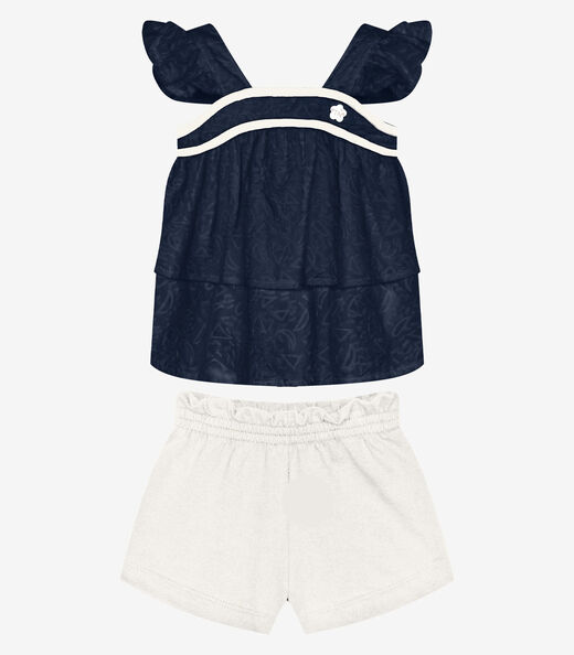 Image_Conjunto Feminino Blusa Com Shorts Trick Nick Azul