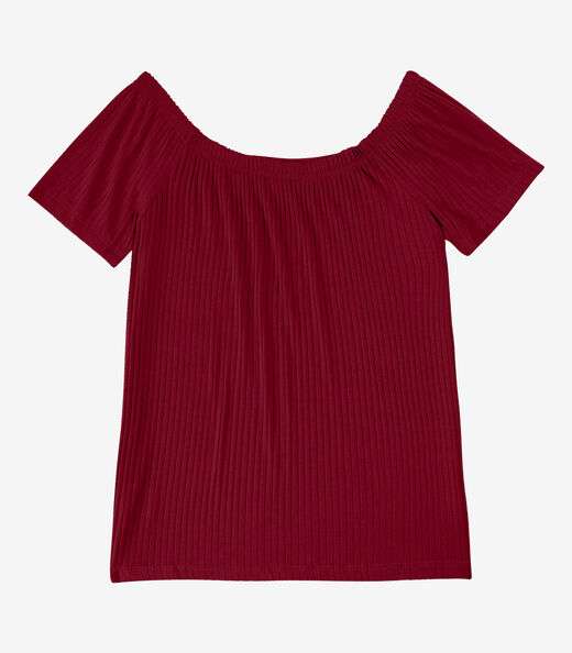 Blusa Feminina Canelada Infinita Cor Vermelho