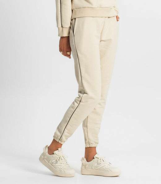 Conjunto Blusão com Calça Feminino Rovitex Bege