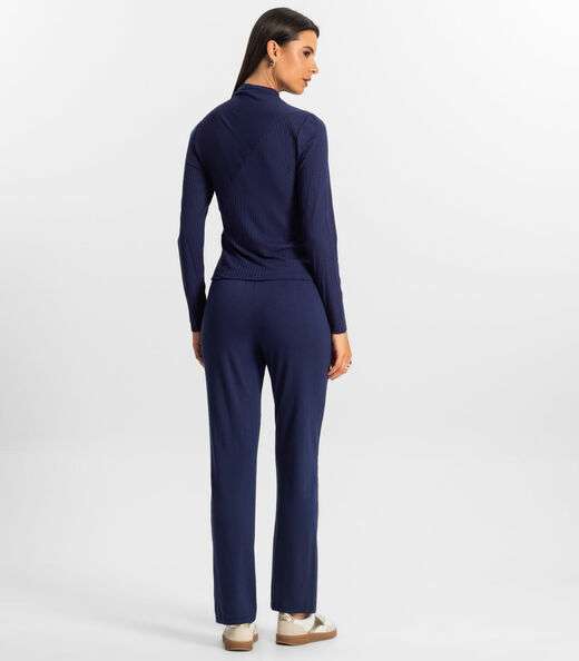 Calça Feminina Em Molecotton Rovitex Azul