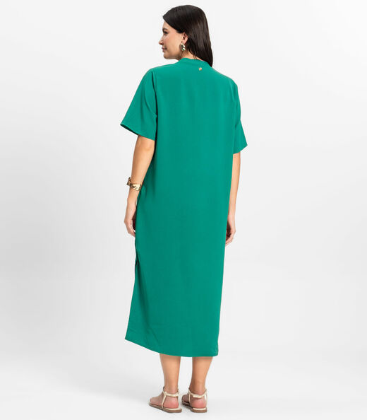 Vestido Feminino Midi em Twill Cey Rovitex Verde