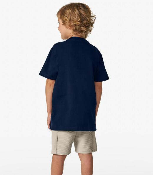 Conjunto Camiseta com Bermuda Menino Trick Nick Azul Marinho