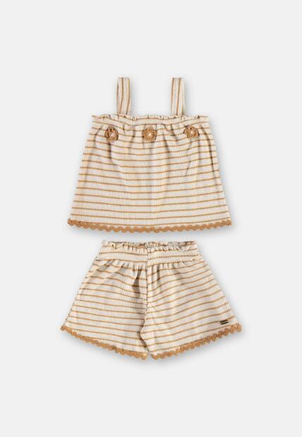 Conjunto Menina Bata e Short Up Baby