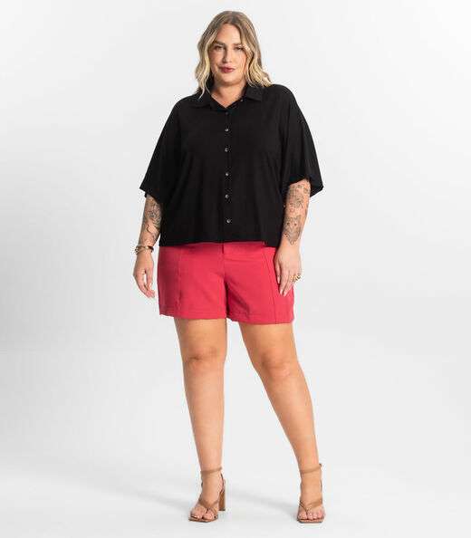 Camisa Feminina Manga Curta Secret Glam Preto