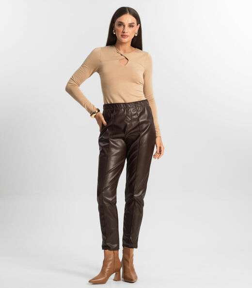 Blusa Feminina Manga Longa Endless Marrom