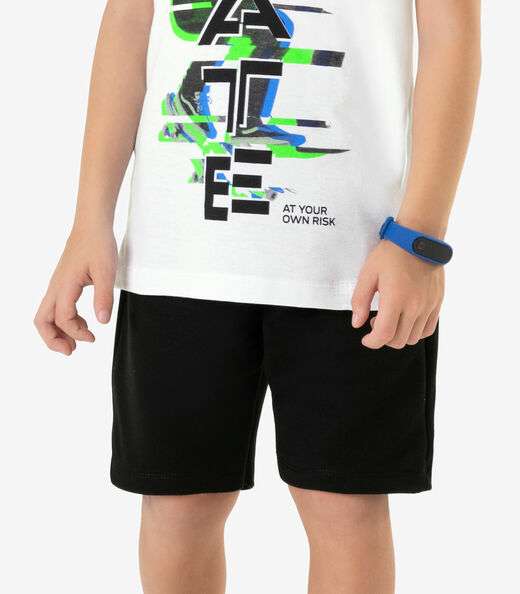 Conjunto Infantil Masculino Skate Rovi Kids Branco