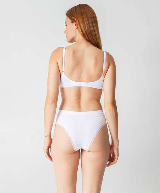 Kit 2 Calcinhas Biquíni Recorte Renda Marisa Preta