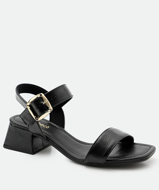 Image_Sandália Feminina Salto Grosso Verniz Bebecê Preto