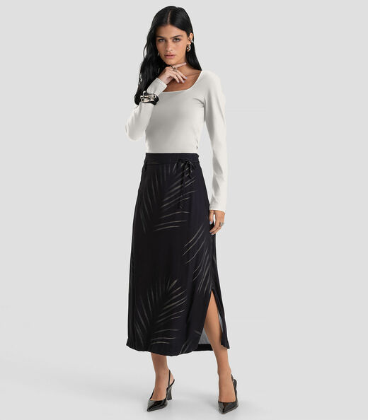 Blusa Feminino Cotton Manga Longa Dianna Bege