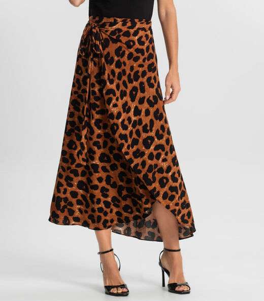 Saia Midi Amarração Envelope Select Vermelho