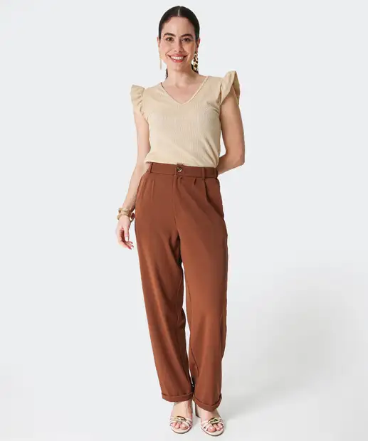 Image_ Calça Feminina Reta Alfaiataria Marisa