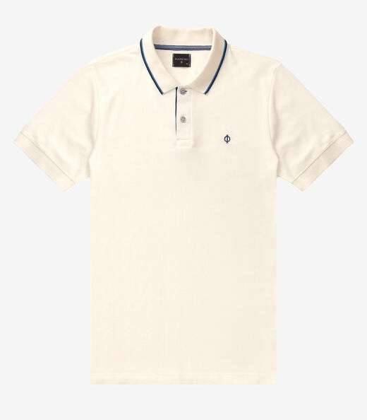 Polo Masculina Pique Diametro Bege