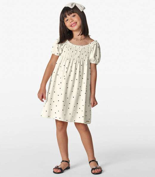 Vestido em Molecotton De Vicose Lurex Trick Nick Off White