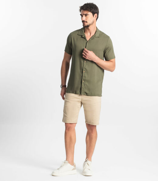 Camisa Masculina Viscolinho Diametro Verde