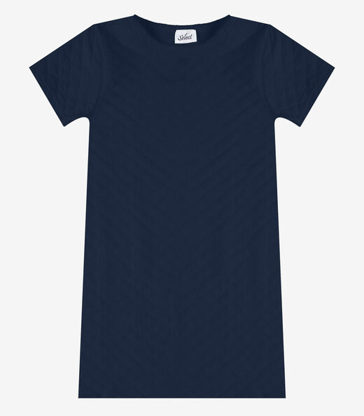 Vestido Infantil Feminino Malha Matelasse Select Azul