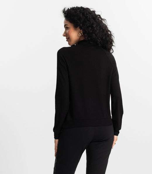 Blusão Raglan Feminino Rovitex Preto