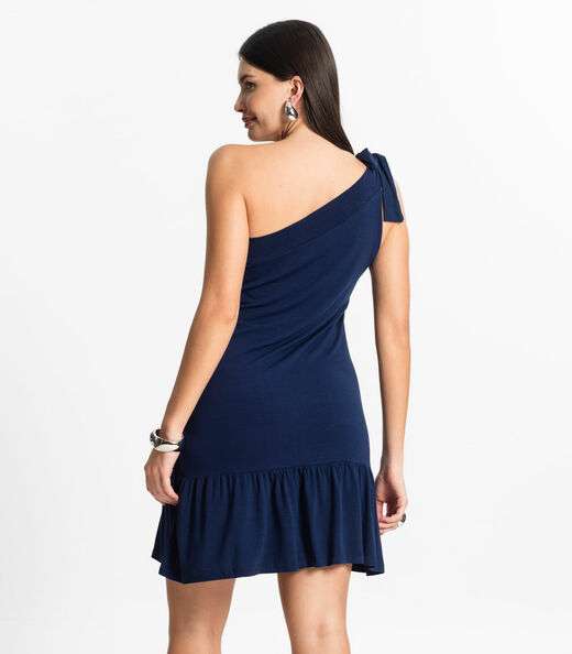 Vestido Feminino Viscolycra Babados Bella Sangos Azul