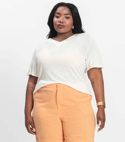Image_Blusa Visco Tricot Plus Size Secret Glam Bege