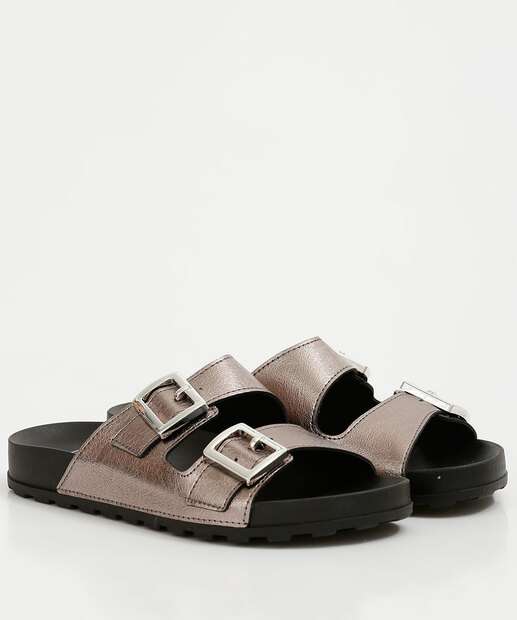 Rasteirinha Feminina Birken Metalizada Moleca