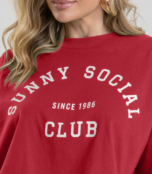 T- Shirt Feminina Cropped Dianna Vermelho