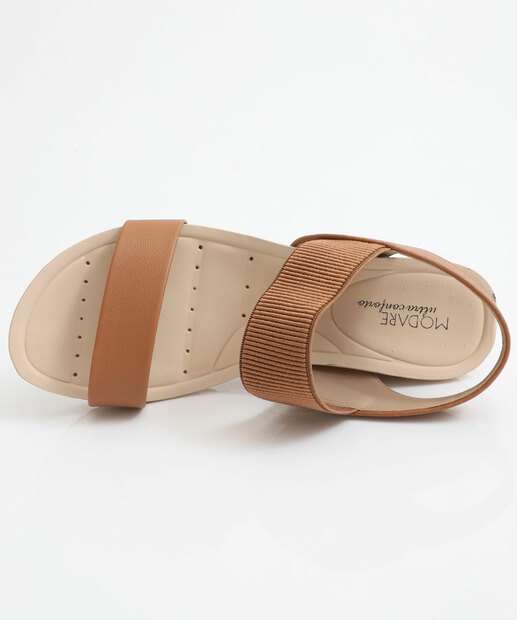 Sandália Feminina Plataforma Modare Caramelo