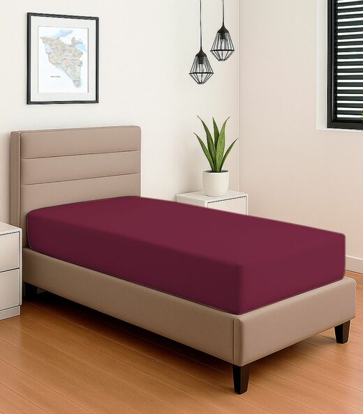 Image_Lençol Liso Solteiro Com Elástico Vivaldi Vermelho