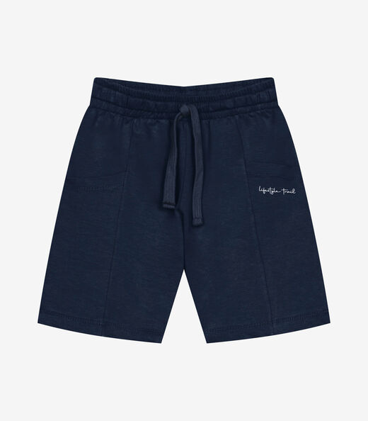 Conjunto Infantil Camiseta Com Bermuda Trick Nick Bege