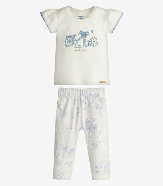 Image_Conjunto Menina Blusa Com Legging Trick Nick Bege