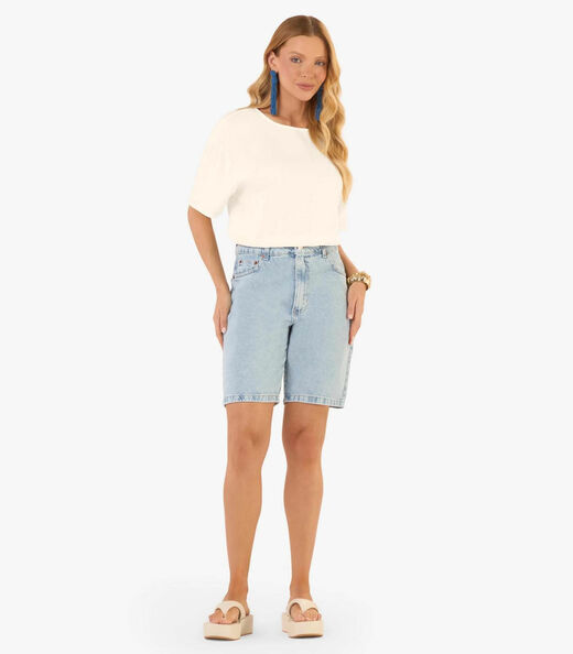 Blusa Feminina Box Em Tecido Viscose Rovitex Bege