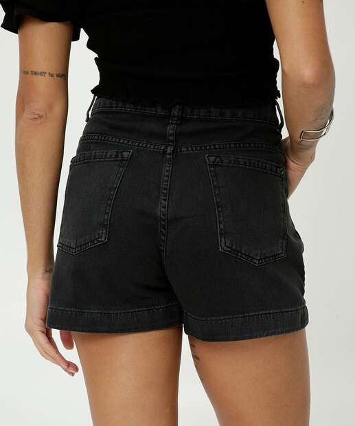 Short Jeans Feminino Cintura Alta Marisa