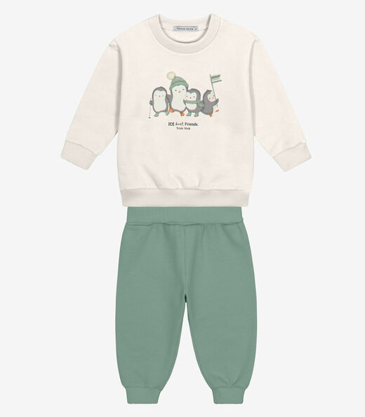 Image_Conjunto Blusão Com Calça Felpado Trick Nick Bege