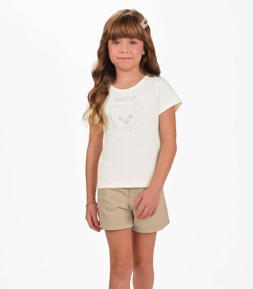 Image_Conjunto Infantil Blusa Com Shorts Trick Nick Bege