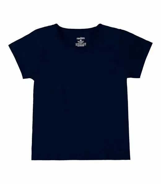 Camiseta Infantil Masculina Básica Rovitex Kids Azul