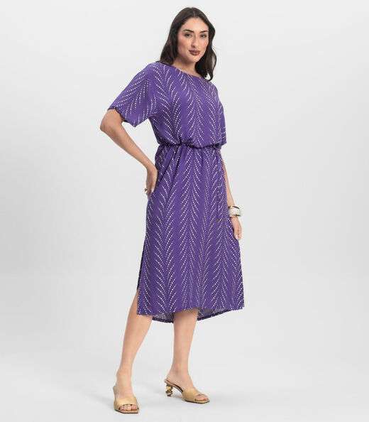 Vestido Midi Infinita Cor Roxo