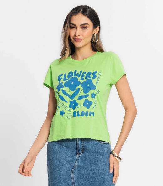 Image_Blusa T-Shirt Feminina Estampada Select Verde