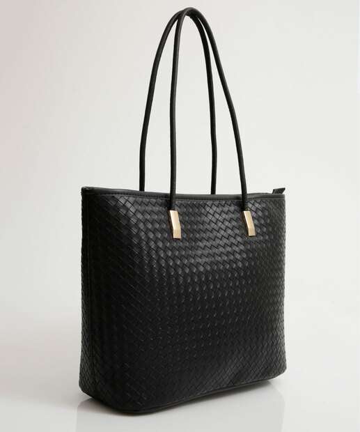 Image_Bolsa De Ombro Tote Feminina Tressê Marisa Preto