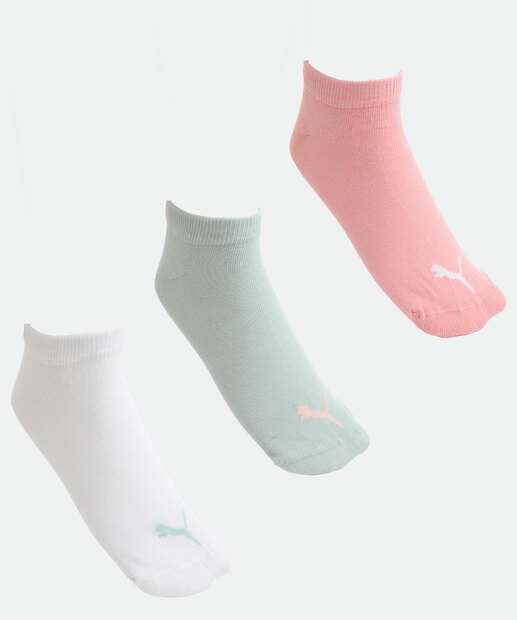 Image_Kit 3 Pares Meias Invisível Feminina Bicolor Puma