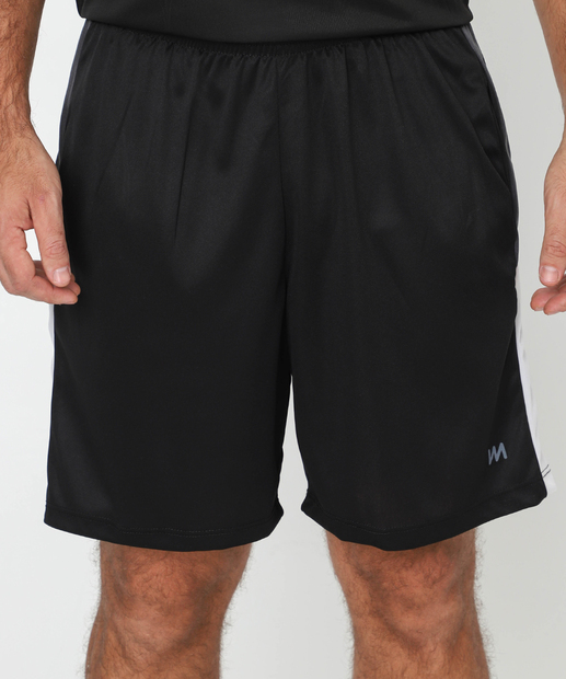 Bermuda Masculina Fitness Recorte Bolsos Marisa Preto
