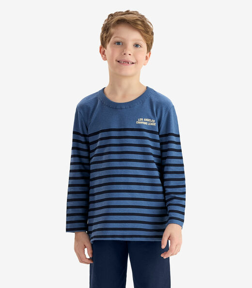 Conjunto Camiseta com Calça Malhão Fruit Rovi Kids Azul