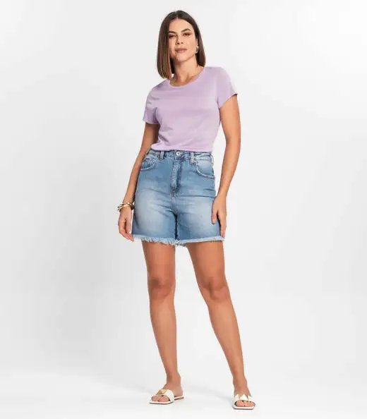 Blusa Feminina Básica Visco Tricot Rovitex Roxo