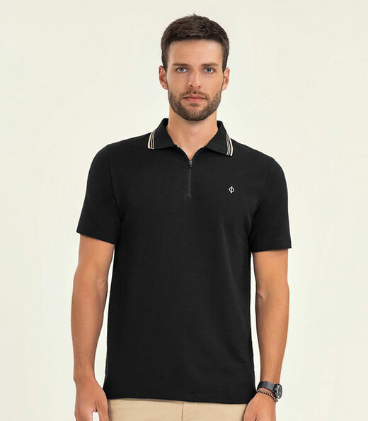 Image_Polo Masculino Manga Curta Malhão Fruit Diametro Preto