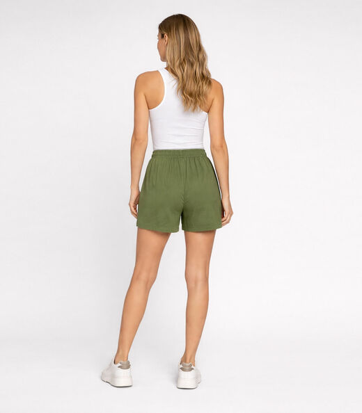 Shorts Feminino Cós Com Elástico Infinita Cor Verde