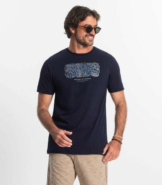 Image_Camiseta Masculina Meia Malha Diametro Azul