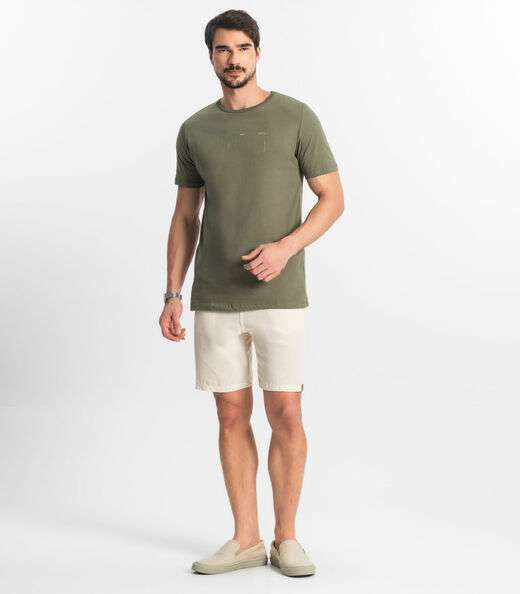 Camiseta Masculina Meia Malha Diametro Verde