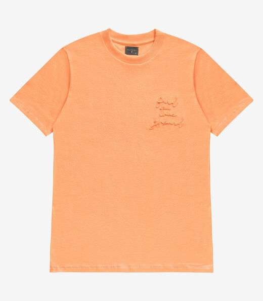 Camiseta Masculina Manga Curta Malhão Diametro Laranja